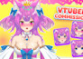 design and rigging cute vtuber model live2d in anime style